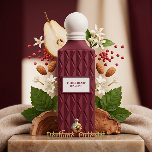 purple heart diamond ibrahim al qurashi perfume arabe unisex 150ml fragancia floral dulce con vainilla y madera de cachemira lujo