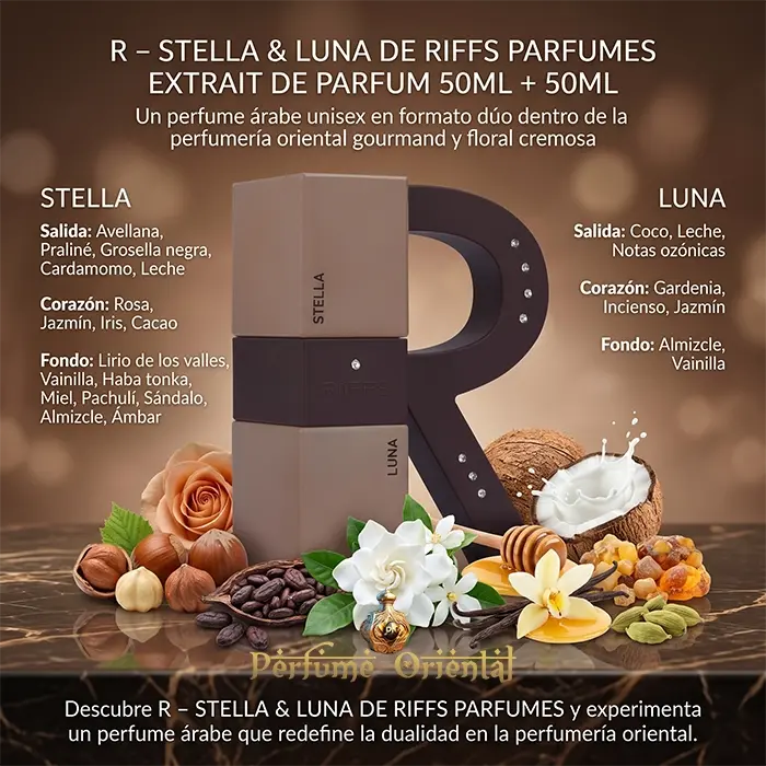 R Stella Luna Riiffs Notas Avellana Praline Leche Coco Vainilla Incienso Perfume Duo Gourmand Cremoso Dulce Y Envolvente
