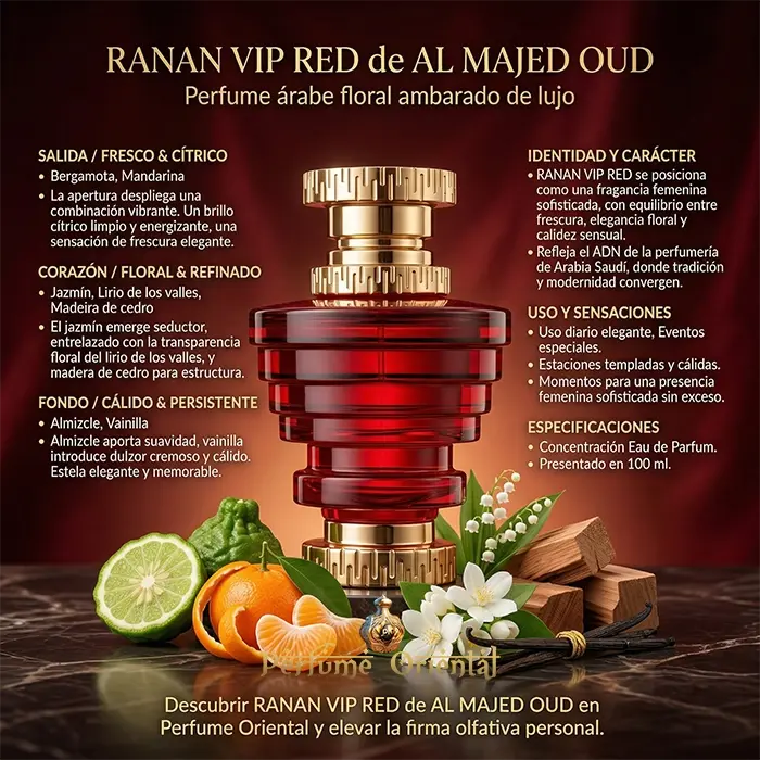 Perfume RANAN VIP RED de AL MAJED OUD- 100ml Perfume Oriental