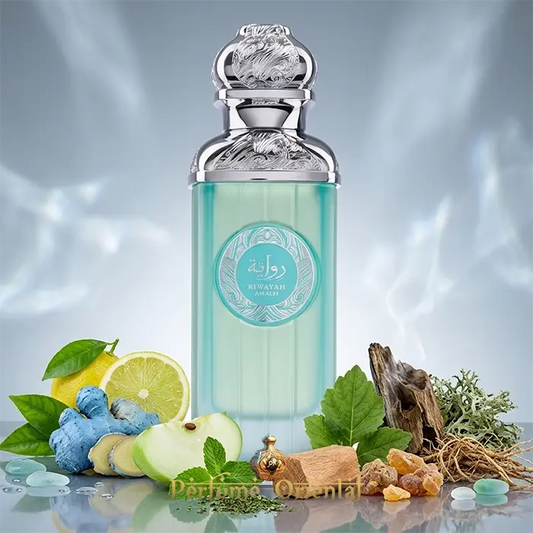 Riwayah Amalfi Fariis Perfume Unisex Fresco Con Limón Acuatico Manzana Y Maderas Perfume Oriental Ligero Y Elegante
