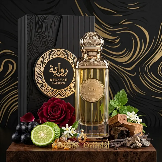 Riwayah Harrison Fariis Perfume Arabe Con Caja 100ml Extrait De Parfum Fragancia Afrutada Amaderada Con Toque Ahumado Y Resinoso