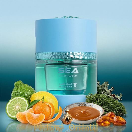 sea al majed oud perfume arabe unisex 75ml edp fragancia citrica marina con limon caramelo ambar y musgo perfume lujo