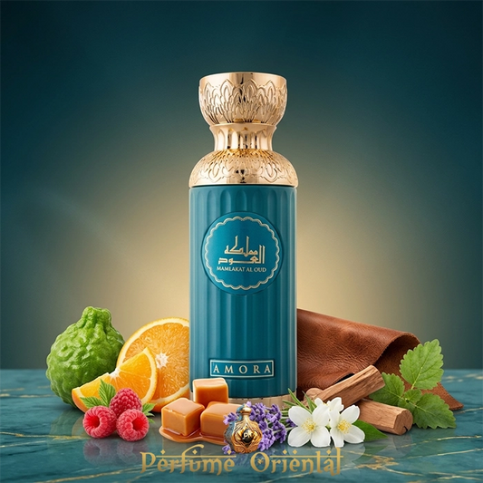 seerati amora mamlakat al oud perfume arabe unisex 100ml fragancia dulce afrutada con frambuesa caramelo cuero y sandalo perfume oriental