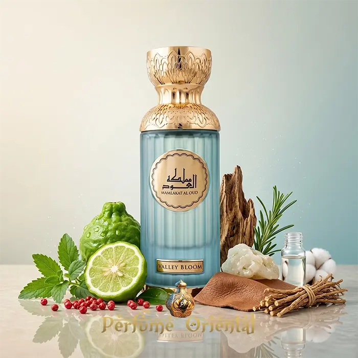 seerati valley bloom mamlakat al oud perfume arabe unisex fragancia fresca citrica con oud cuero ambar y vetiver elegante