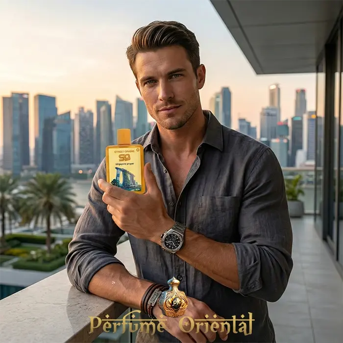 Perfume árabe Singapore Proper Street Origins 75ml de Fragrance World – fragancia masculina elegante fresca especiada