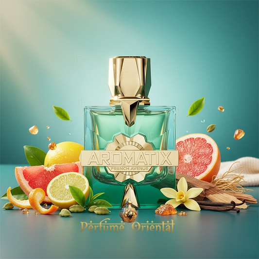 SUN KISSED de AROMATIX X FRENCH AVENUE – perfume oriental amaderado aromático con notas de pomelo, cardamomo, vetiver y vainilla – Perfume Oriental