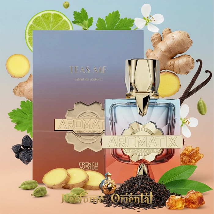 TEAS ME de AROMATIX X FRENCH AVENUE Eau de Parfum 100 ml – fragancia oriental amaderada masculina con jengibre, lima, té negro y vainilla – Perfume Oriental