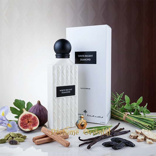 white regent diamond ibrahim al qurashi perfume arabe unisex 150ml con caja original notas higo vetiver tonka perfume niche lujo