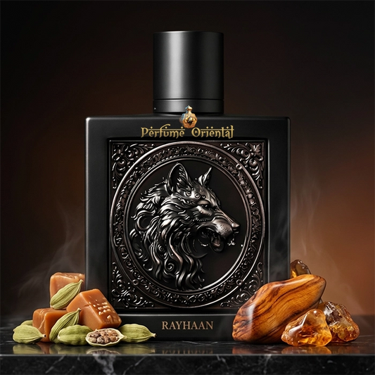 Wolf Rayhaan Perfume Arabe Masculino Intenso Con Notas Dulces Gourmand Y Fondo Amaderado Ambarado Sofisticado