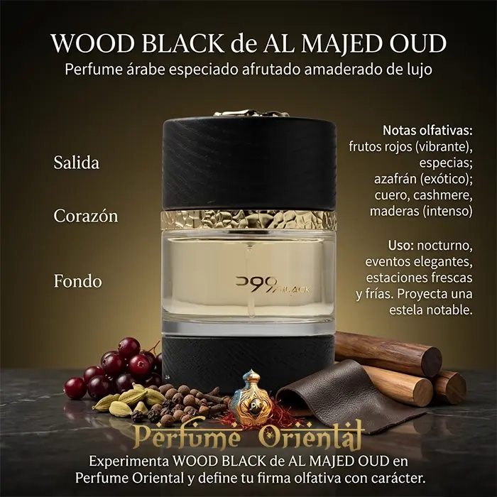 WOOD BLACK AL MAJED OUD Perfume -75ml Unisex| Oriental Perfume