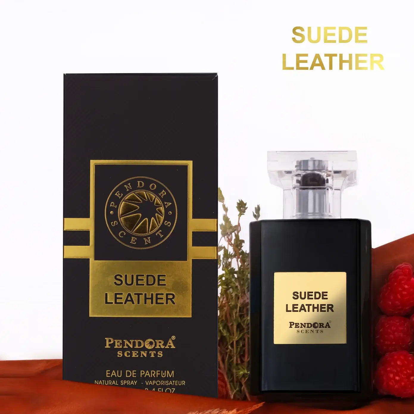 Perfume SUEDE LEATHER-Paris Corner box and bottle